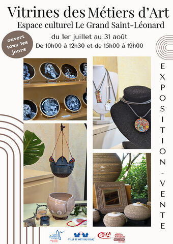 Affiche boutique des metiers d art du grand saint leonard 2025