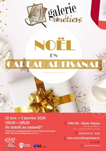 affiche boutique noel 2025 CMA Limoges
